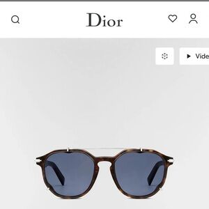 Dior Tortoiseshell Frame Sunglasses with Blue Lenses